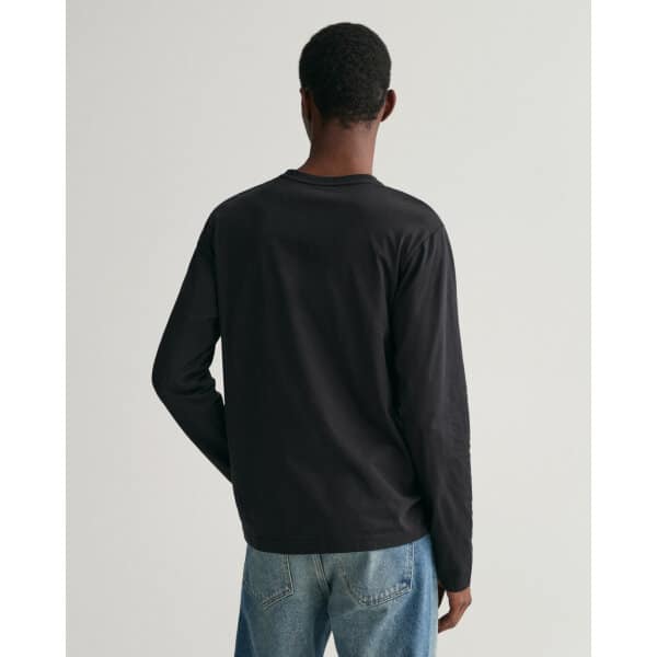 Ανδρικό Πλεκτό Λαιμόλοψη  GANT CLASSIC COTTON 8030561 Μαύρο - Image 4