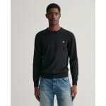 Ανδρικό Πλεκτό Λαιμόλοψη GANT CLASSIC COTTON 8030561 Μαύρο - Image 5