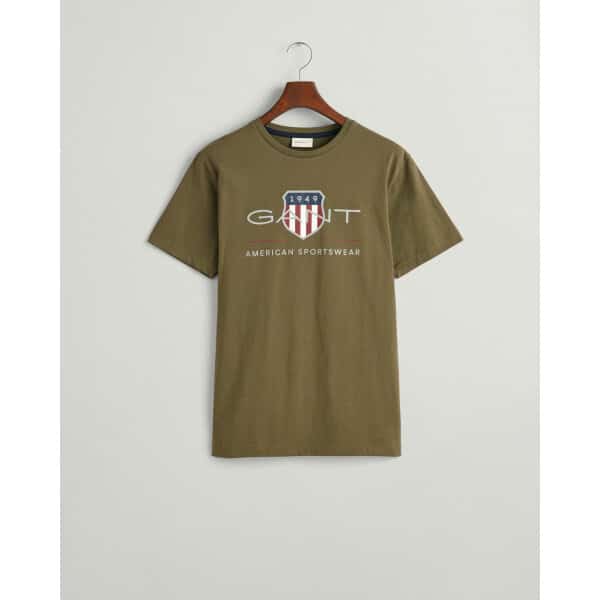 Ανδρική Μπλούζα GANT REG ARCHIVE SHIELD SS 2003199 Πράσινο - Image 1