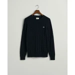 Ανδρικό Πλεκτό GANT COTTON CABLE C-NECK 8050601 Μπλε