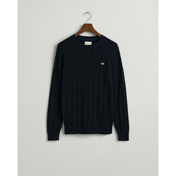 Ανδρικό Πλεκτό GANT COTTON CABLE C-NECK 8050601 Μπλε - Image 1
