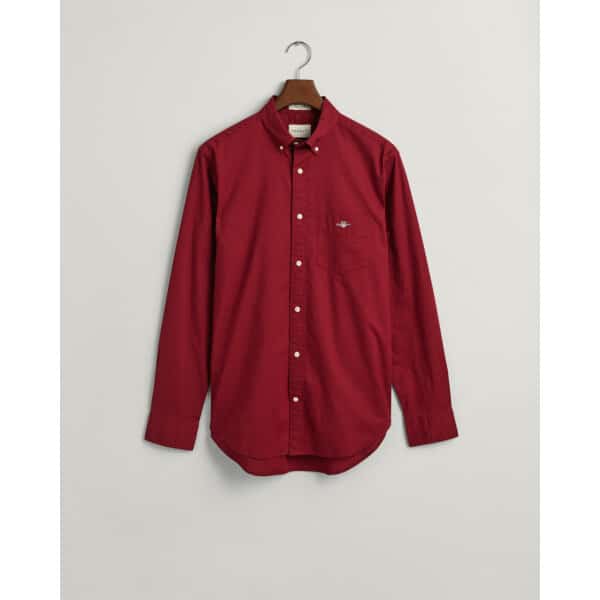 time__1681976708__202303-3000100-604-flat-fv-1 Ανδρικό Πουκάμισο GANT REG POPLIN 3000100 Μπορντώ - Image 1