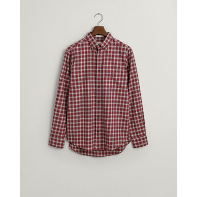 Ανδρικό Πουκάμισο Φανέλα GANT REG MICRO TARTAN 3230213 Μπορντώ
