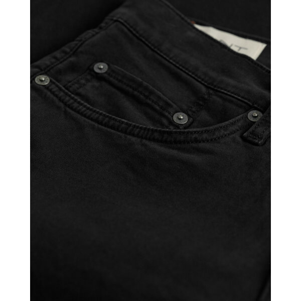 time__1684833017__202302-1000262-005-detail-fv-1 Ανδρικό Παντελόνι Τζιν GANT SLIM DESERT 1000262 Μαύρο - Image 3