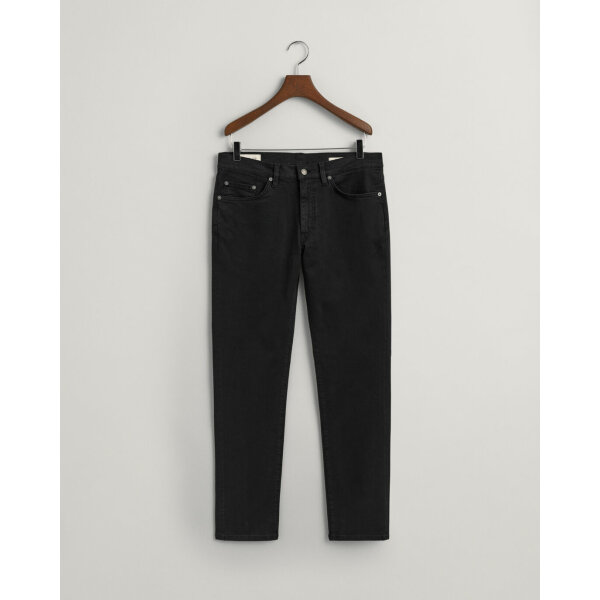 time__1684833019__202302-1000262-005-flat-fv-1 Ανδρικό Παντελόνι Τζιν GANT SLIM DESERT 1000262 Μαύρο - Image 1