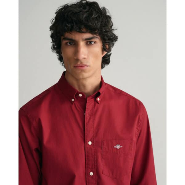 time__1685447868__202303-3000100-604-crmodel-fv-1 Ανδρικό Πουκάμισο GANT REG POPLIN 3000100 Μπορντώ - Image 6