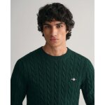 Ανδρικό Πλεκτό GANT COTTON CABLE C-NECK 8050601 Πράσινο - Image 4