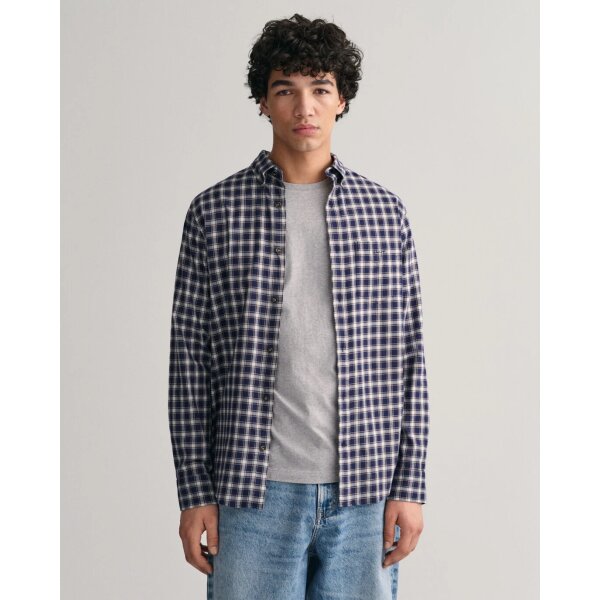 Ανδρικό Πουκάμισο Φανέλα GANT REG MICRO TARTAN 3230213 Μπλε - Image 3