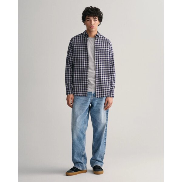 Ανδρικό Πουκάμισο Φανέλα GANT REG MICRO TARTAN 3230213 Μπλε - Image 5