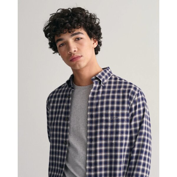 Ανδρικό Πουκάμισο Φανέλα GANT REG MICRO TARTAN 3230213 Μπλε - Image 7