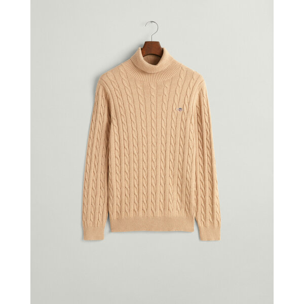 Ανδρικό Ζιβάγκο GANT COTTON CABLE TURTLE C-NECK 8050607 Μπεζ - Image 1