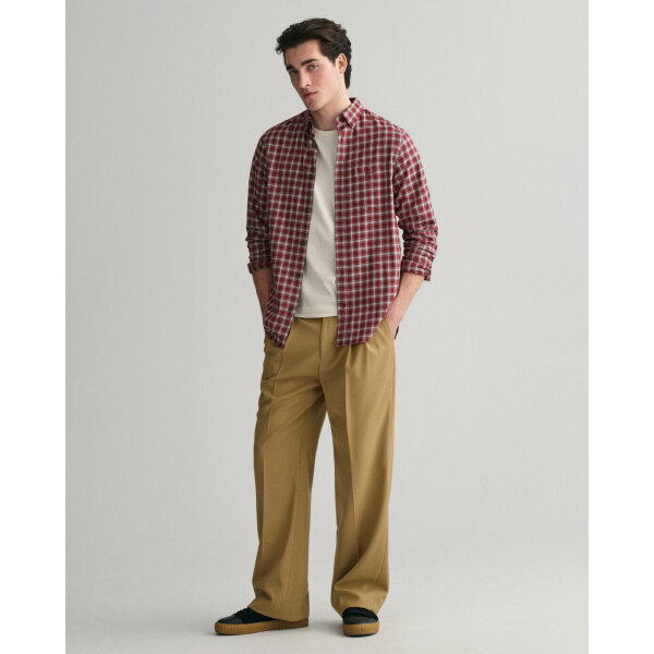 Ανδρικό Πουκάμισο Φανέλα GANT REG MICRO TARTAN 3230213 Μπορντώ - Image 3