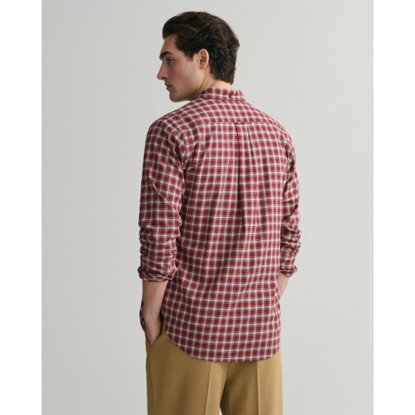 Ανδρικό Πουκάμισο Φανέλα GANT REG MICRO TARTAN 3230213 Μπορντώ - Image 4
