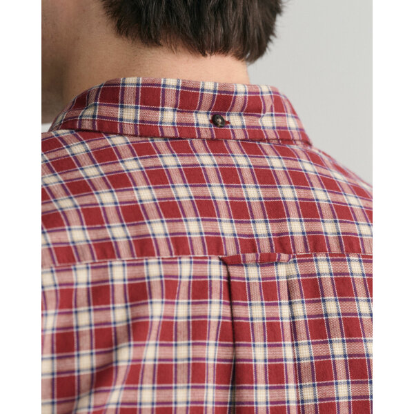 Ανδρικό Πουκάμισο Φανέλα GANT REG MICRO TARTAN 3230213 Μπορντώ - Image 6