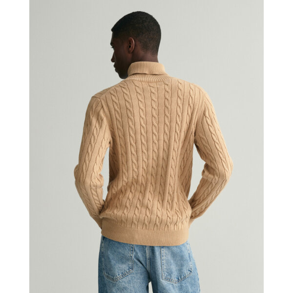 Ανδρικό Ζιβάγκο GANT COTTON CABLE TURTLE C-NECK 8050607 Μπεζ - Image 3