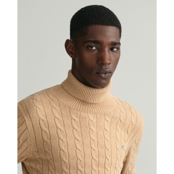 Ανδρικό Ζιβάγκο GANT COTTON CABLE TURTLE C-NECK 8050607 Μπεζ - Image 4