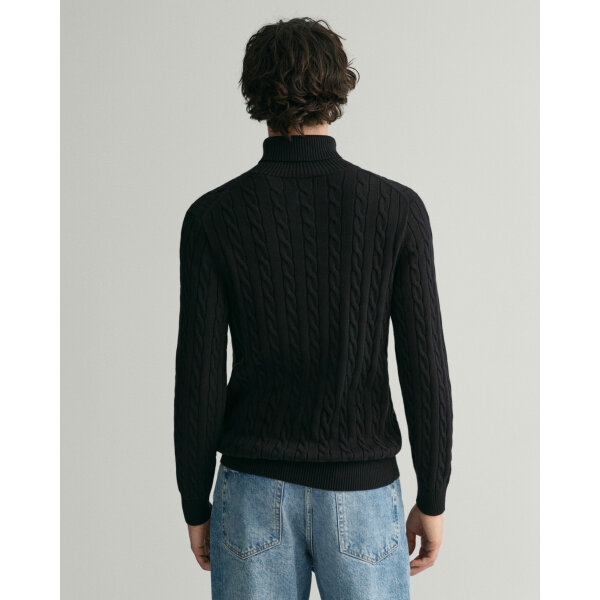 Ανδρικό Ζιβάγκο GANT COTTON CABLE TURTLE C-NECK 8050607 Μαύρο - Image 4