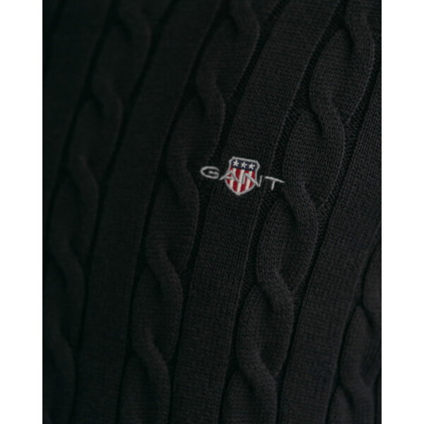 Ανδρικό Ζιβάγκο GANT COTTON CABLE TURTLE C-NECK 8050607 Μαύρο - Image 6