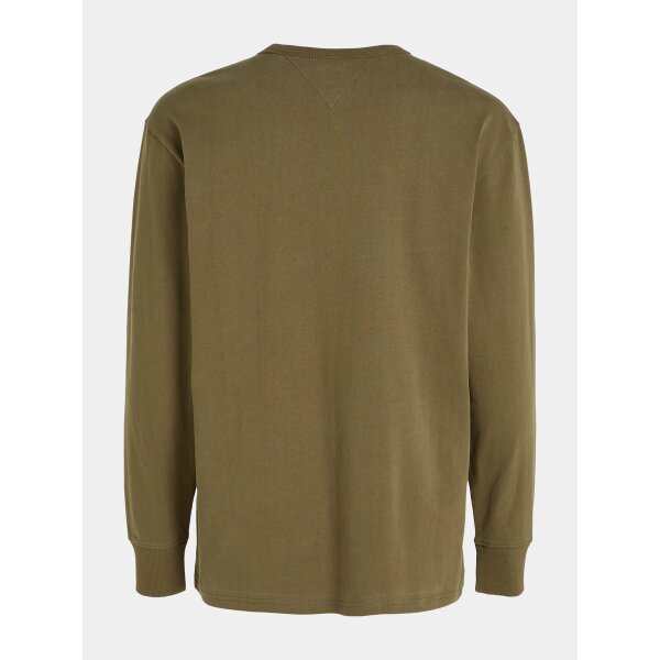 tommy-jeans-longsleeve-classic-xs-badge-dm0dm17816-prasino-classic-fit-0000302799268 (1) Ανδρική Μπλούζα TOMMY JEANS DM0DM17816 CLSC BADGE L/S Πράσινο - Image 2