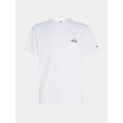 Ανδρική Μπλούζα TOMMY JEANS DM0DM17714 CLSC SMALL FLAG Λευκό