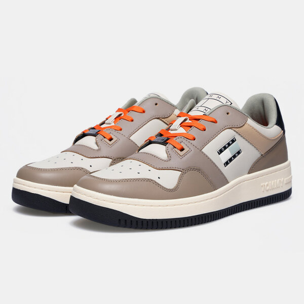 tommy-jeans-tjm-basket-premium-color (2) Ανδρικό Παπούτσι TOMMY JEANS EM0EM01256 BASKET PREMIUM Εκρού - Image 3