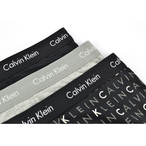 underwear_boxer_3pack_calvin-klein_u2664g-yks.1 Ανδρικά εσώρουχα CALVIN KLEIN LOW RISE TRUNK 3PK U2664G Μαύρο  Γκρί - Image 2
