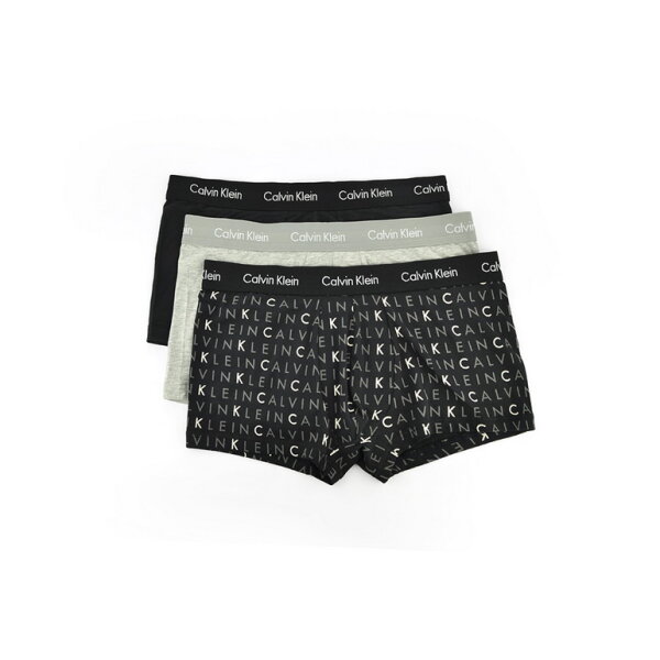 underwear_boxer_3pack_calvin-klein_u2664g-yks.2 Ανδρικά εσώρουχα CALVIN KLEIN LOW RISE TRUNK 3PK U2664G Μαύρο  Γκρί - Image 3
