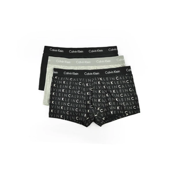 Ανδρικά εσώρουχα CALVIN KLEIN LOW RISE TRUNK 3PK U2664G Μαύρο  Γκρί - Image 3