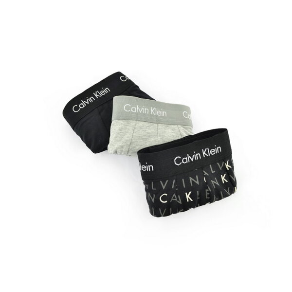 underwear_boxer_3pack_calvin-klein_u2664g-yks.4 Ανδρικά εσώρουχα CALVIN KLEIN LOW RISE TRUNK 3PK U2664G Μαύρο  Γκρί - Image 5