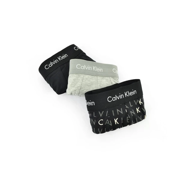 Ανδρικά εσώρουχα CALVIN KLEIN LOW RISE TRUNK 3PK U2664G Μαύρο  Γκρί - Image 5