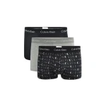 Ανδρικά εσώρουχα CALVIN KLEIN LOW RISE TRUNK 3PK U2664G Μαύρο  Γκρί