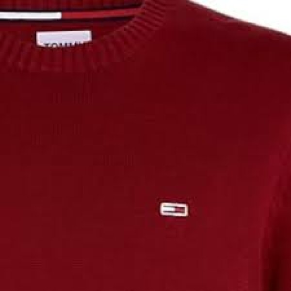 αρχείο λήψης (2) Ανδρικό Πλέκτό TOMMY JEANS DM0DM11856 ESSENTIAL CREW SWEATER Μπορντό - Image 3