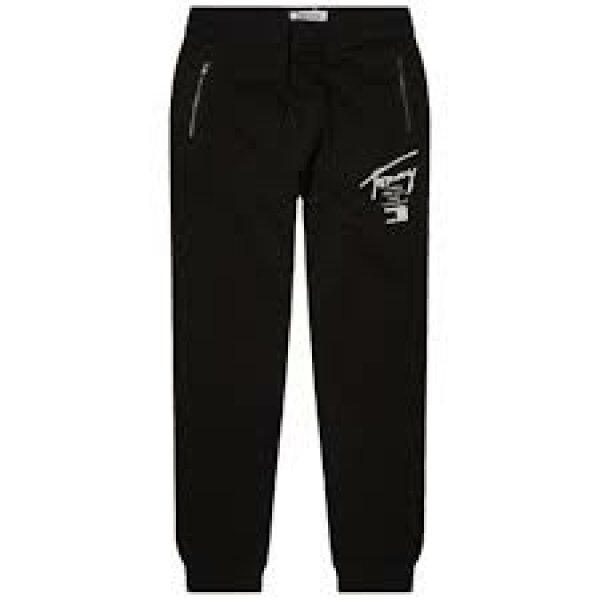 αρχείο λήψης (2) Ανδρική Φόρμα Παντελόνι TOMMY JEANS DM0DM17693 REG ZIP SPRAY PNT Μαύρο - Image 1