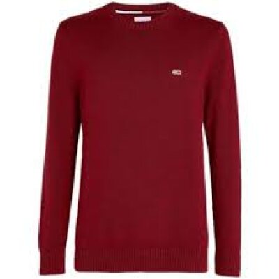 Ανδρικό Πλέκτό TOMMY JEANS DM0DM11856 ESSENTIAL CREW SWEATER Μπορντό
