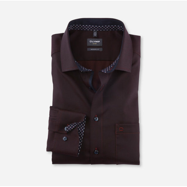 12624439-706x700 Ανδρικό Πουκάμισο OLYMP Luxor modern fit 12624439 Μπορντώ - Image 1