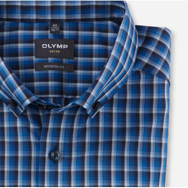 Ανδρικό Πουκάμισο OLYMP MODERN FIT Καρό 12744419 Μπλε - Image 2