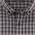 Ανδρικό Πουκάμισο OLYMP MODERN FIT Καρό 12744423 Μαύρο Γκρι - Image 3