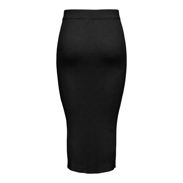 15294441_4320382_back Γυναικεία φούστα maxi Μαύρη ONLMAI HW STRUCTURE SKIRT CC KNIT 15294441 - Image 2