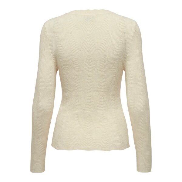 15294463_4232764_back Γυναικεία μπλούζα πλεκτή Εκρού ONLY ONLMAI LS STRUCT O-NECK 15294463 - Image 2