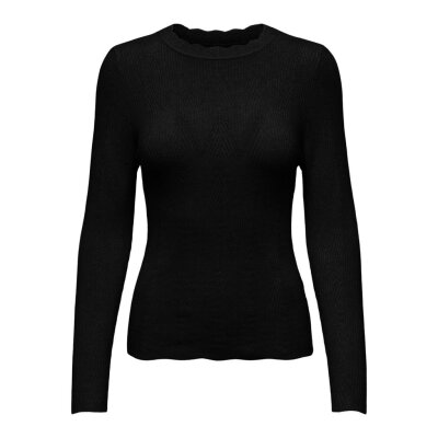 Γυναικεία μπλούζα πλεκτή Μαύρη ONLY ONLMAI LS STRUCT O-NECK 15294463