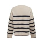 Γυναικεία μπλούζα πλεκτή Μπέζ ONLALBERTE LS STRIPE O-NECK 15294771 - Image 2