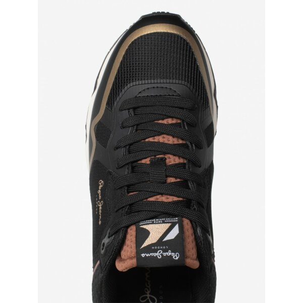 1690379449_80ba265d55e8064bd75605bf40d3fa28 Γυναικείο Sneakers  Pepe Jeans Brit Pro Nice W Μαύρο PLS31517-999 - Image 5