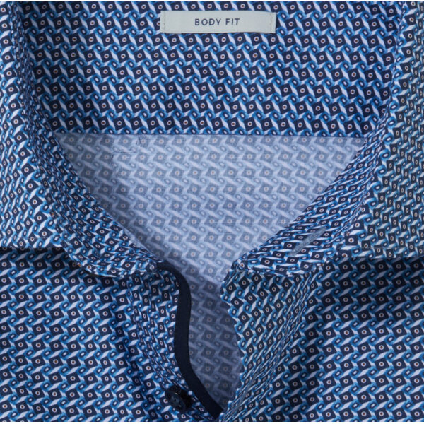 Ανδρικό Πουκάμισο OLYMP Level Five body fit 21204418 Μπλε Μαύρο - Image 3