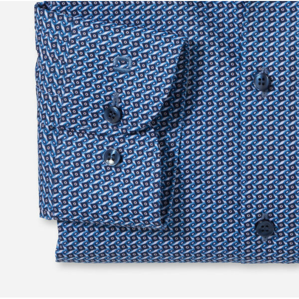 Ανδρικό Πουκάμισο OLYMP Level Five body fit 21204418 Μπλε Μαύρο - Image 4