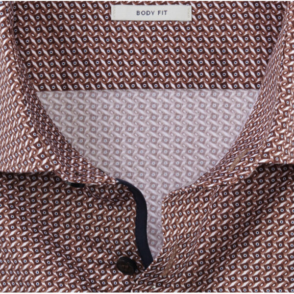 Ανδρικό Πουκάμισο OLYMP Level Five body fit 21204429 Καφέ Μαύρο - Image 3