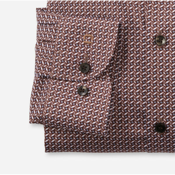 Ανδρικό Πουκάμισο OLYMP Level Five body fit 21204429 Καφέ Μαύρο - Image 4