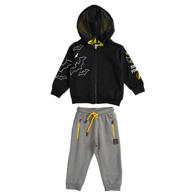 Παιδική Φόρμα με Ζακέτα για Αγόρι Μαύρο 1-5 Ετών 232-1026