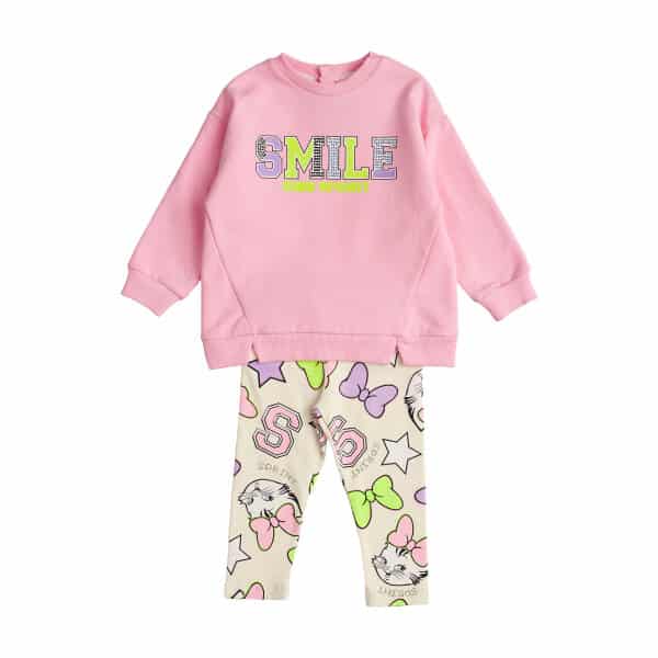 232-2006 PINK A Παιδικό Σετ Κολάν για Κορίτσι 1-5 Ετών Ροζ 232-2006 - Image 1