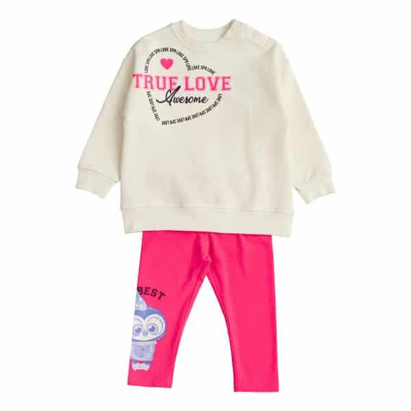 Παιδικό Σετ Κολάν για Κορίτσι 1-5 Ετών Εκρού 232-2010 - Image 1