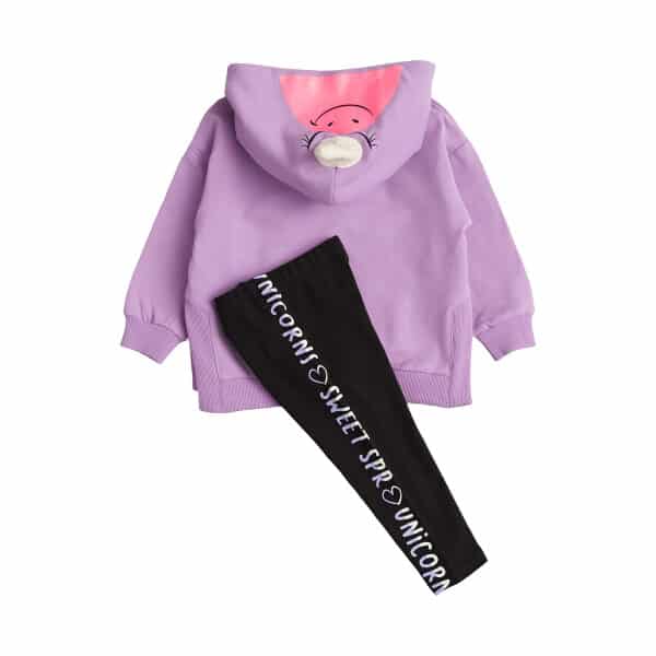 232-2028 LILAC B Παιδικό Σετ Κολάν για Κορίτσι 1-5 Ετών Μώβ Unicorn 232-2028 - Image 2